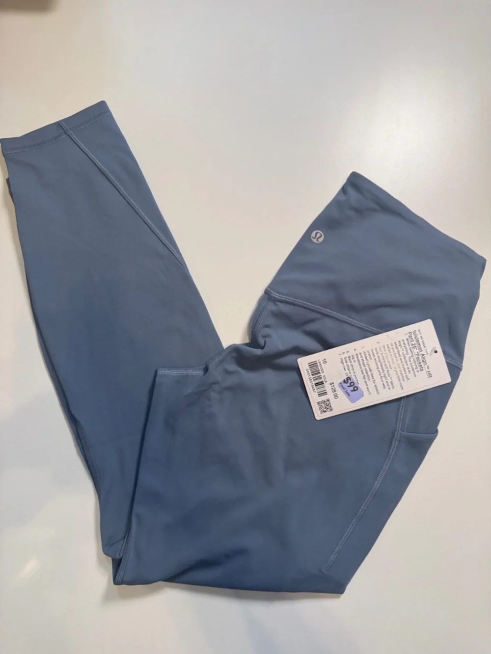 Lululemon NWT Align HR Pant with Pockets CLR: Steel Blue 25" length SZ: 10 - Picture 2 of 4